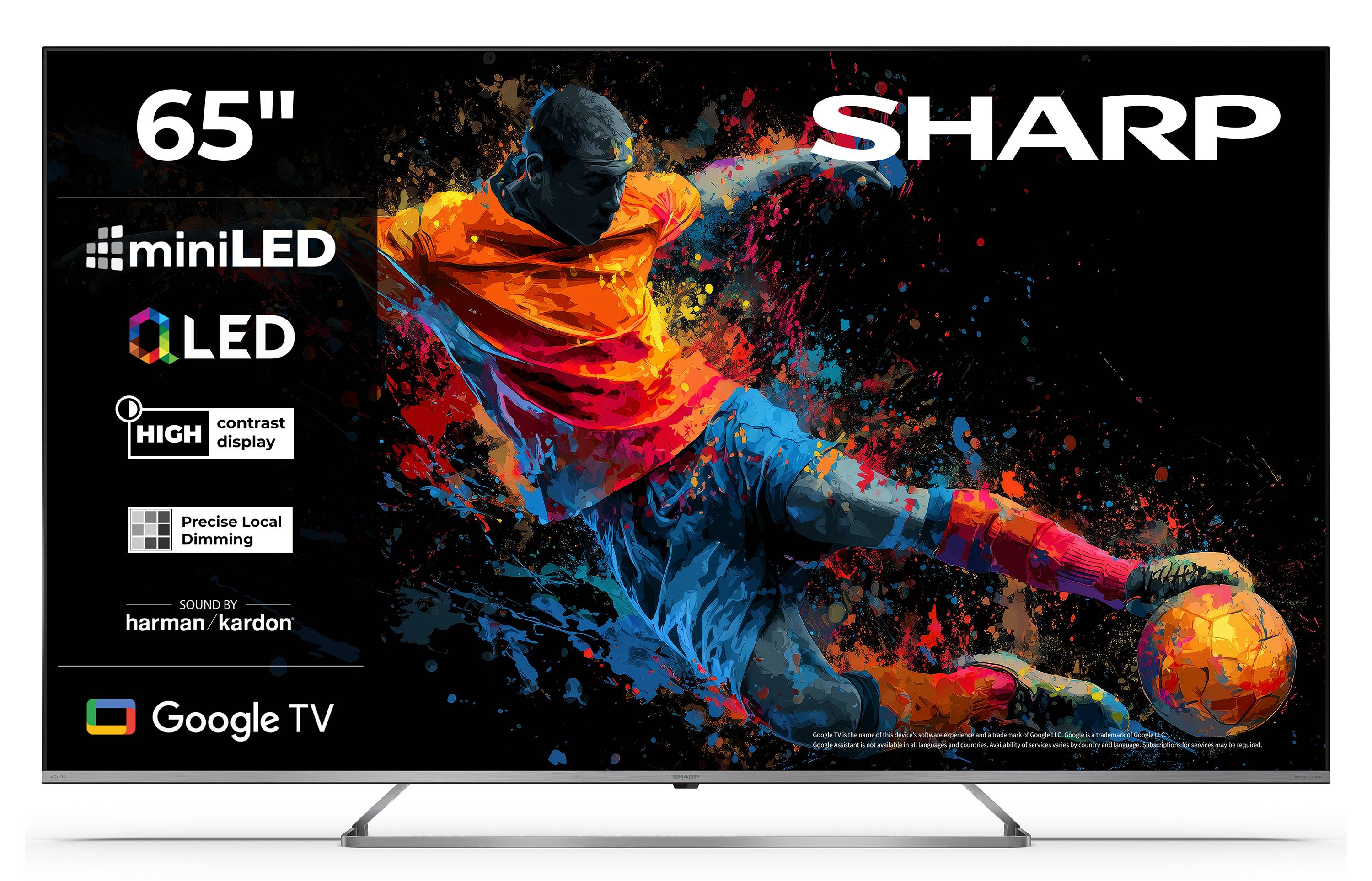 Sharp 65JP7765E QLED Fernseher 65 Zoll Google TV 4K UHD Smart TV Mini-LED HDR Dolby Vision (2026)-0