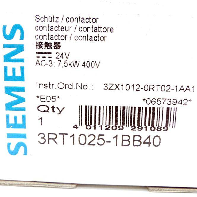 Siemens Schütz 3RT1025-1BB40 (3RT1025-1BB40)-3
