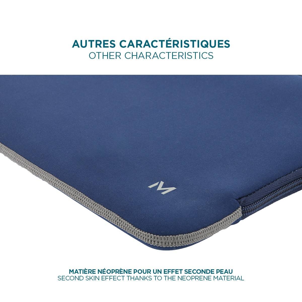 Mobilis Skin Sleeve 14-16'' Navy Blue and Grey-2