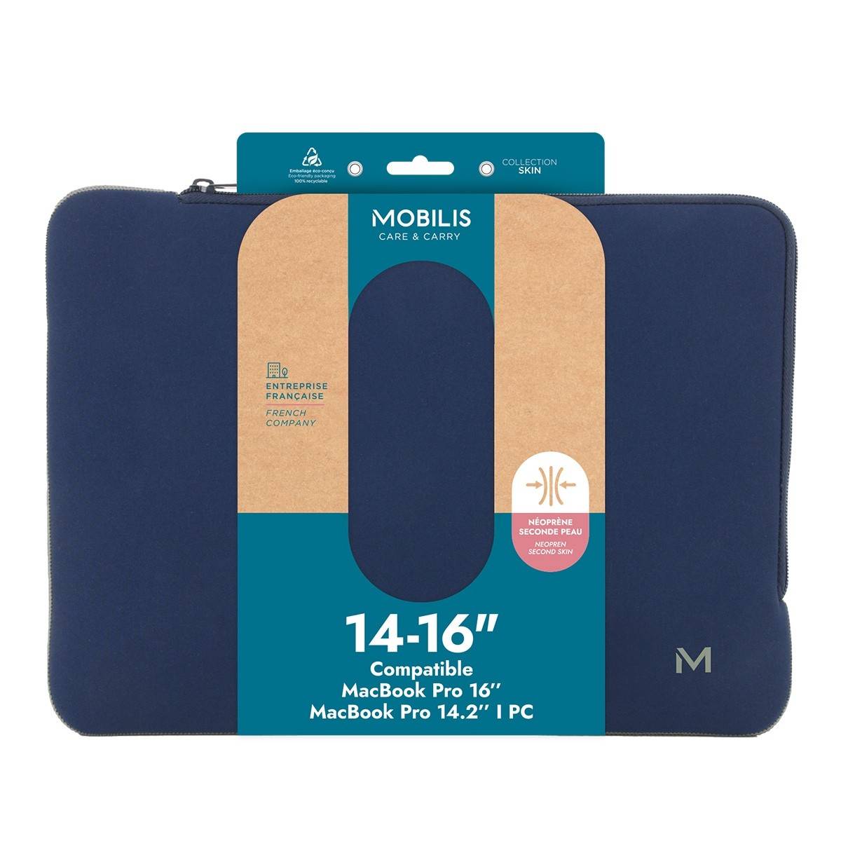Mobilis Skin Sleeve 14-16'' Navy Blue and Grey-3