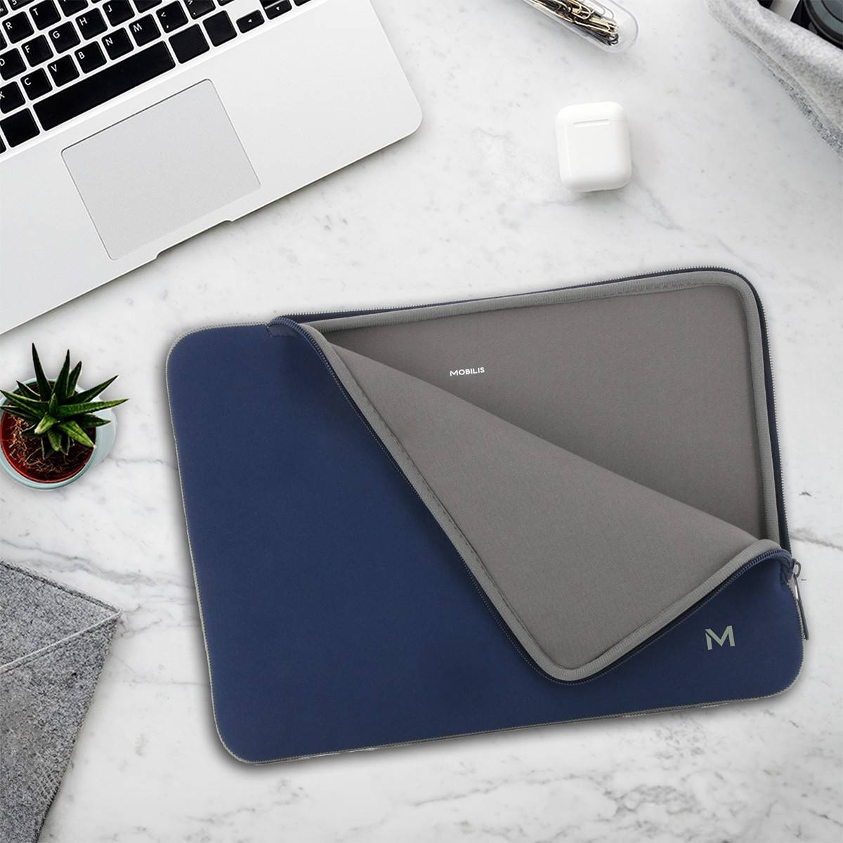 Mobilis Skin Sleeve 14-16'' Navy Blue and Grey-4