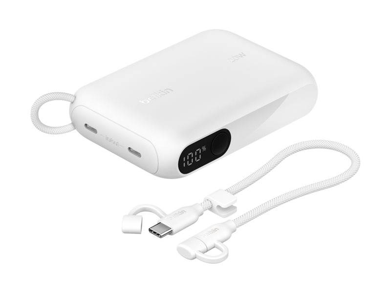 Belkin BoostCharge - Powerbank - mit Display - 10000 mAh - 20 Watt - PD, Fast Charge - 2 Ausgabeanschlussstellen (USB-C)-3