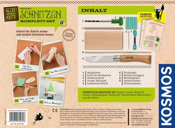 Kosmos Schnitzen Komplett-Set, Experimentier-Set, 8 Jahr(e), Mehrfarbig-1