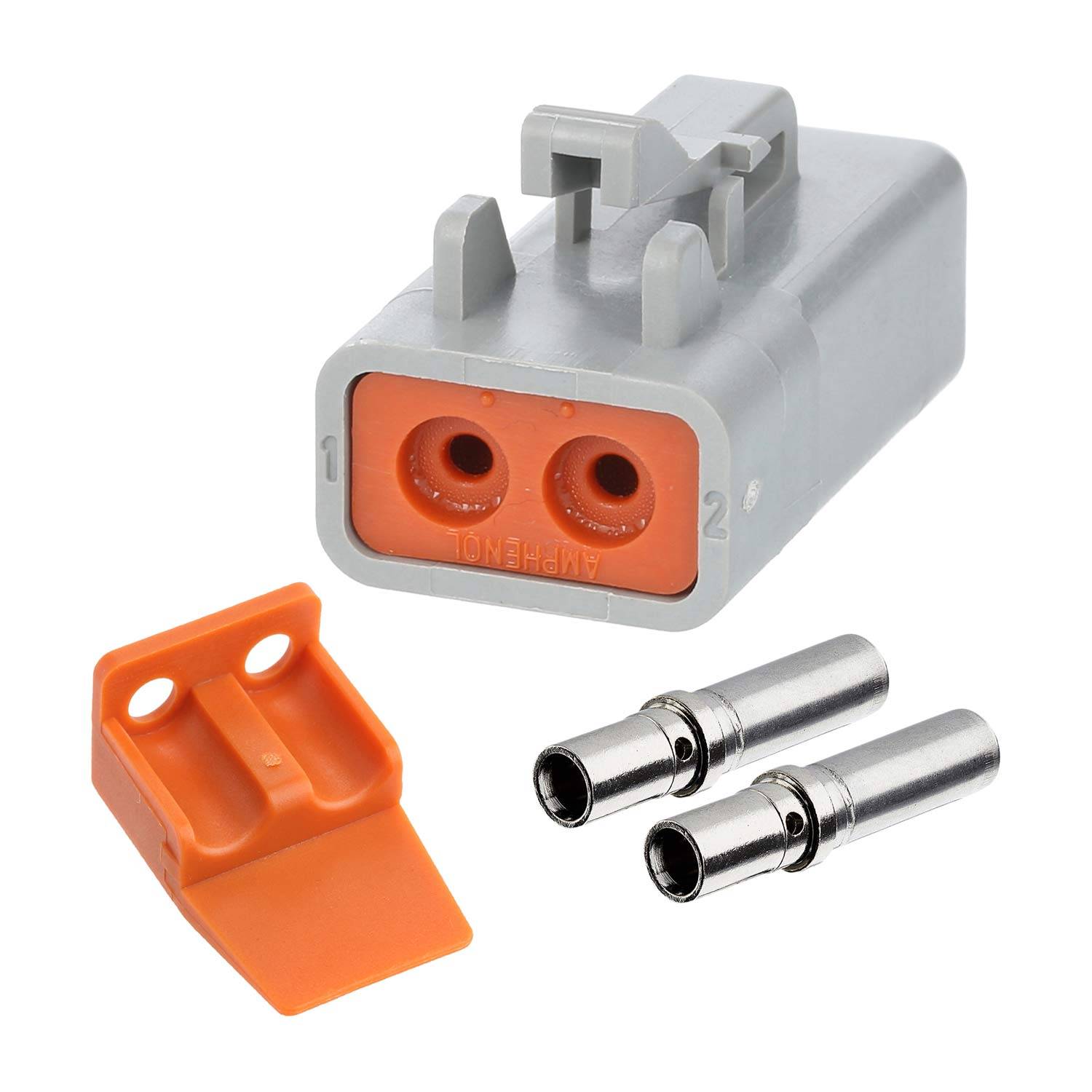 Amphenol AS-2SF 113 SET-Kabeldose ATP-Serie Buchse, 2-polig, Crimpanschluss Isolationsdurchmesser 3,4mm - 4,95mm,-1