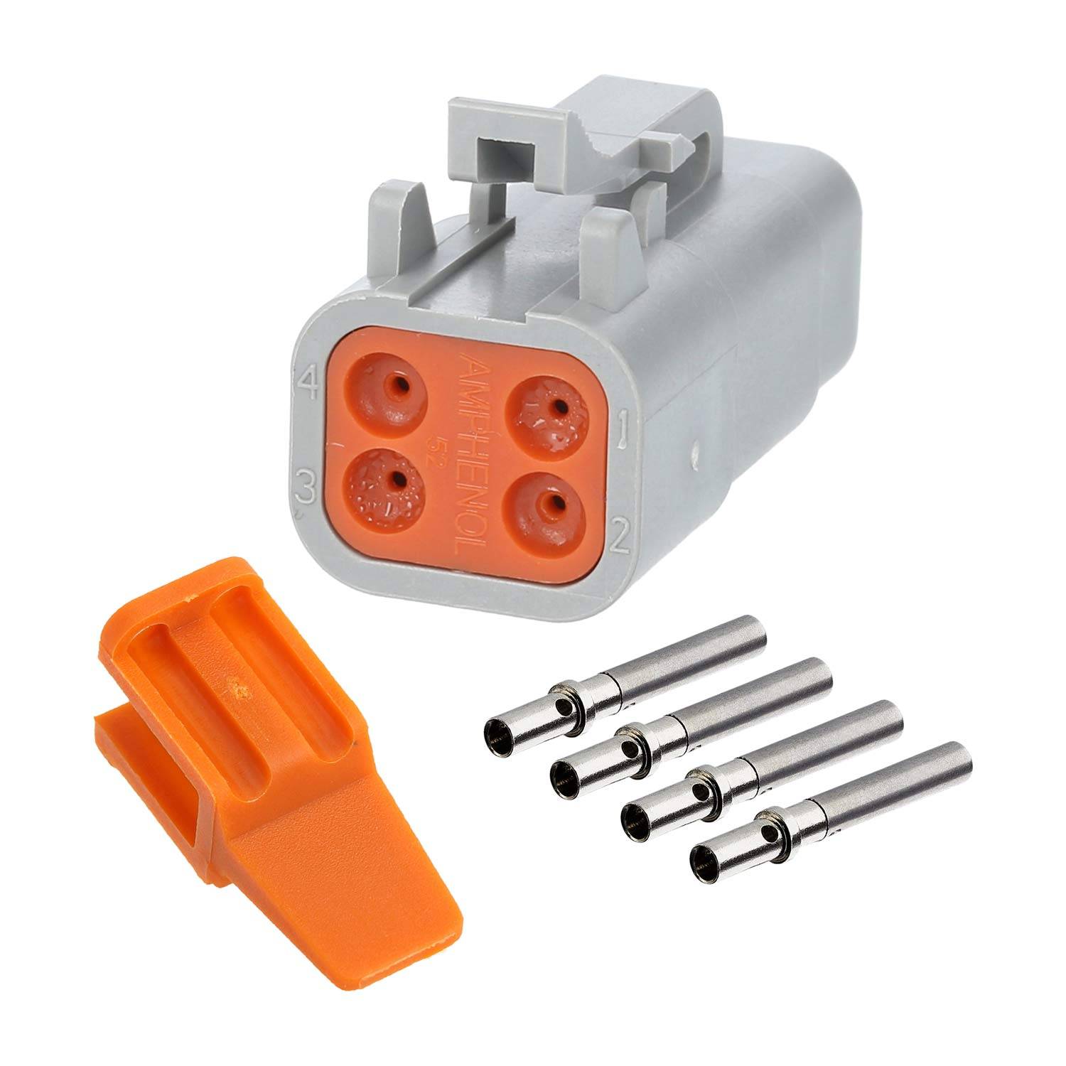 Amphenol AS-4SF 110 SET-Kabeldose ATM-Serie Buchse, 4-polig, Crimpanschluss Isolationsdurchmesser 1,35mm - 3,05mm,-1