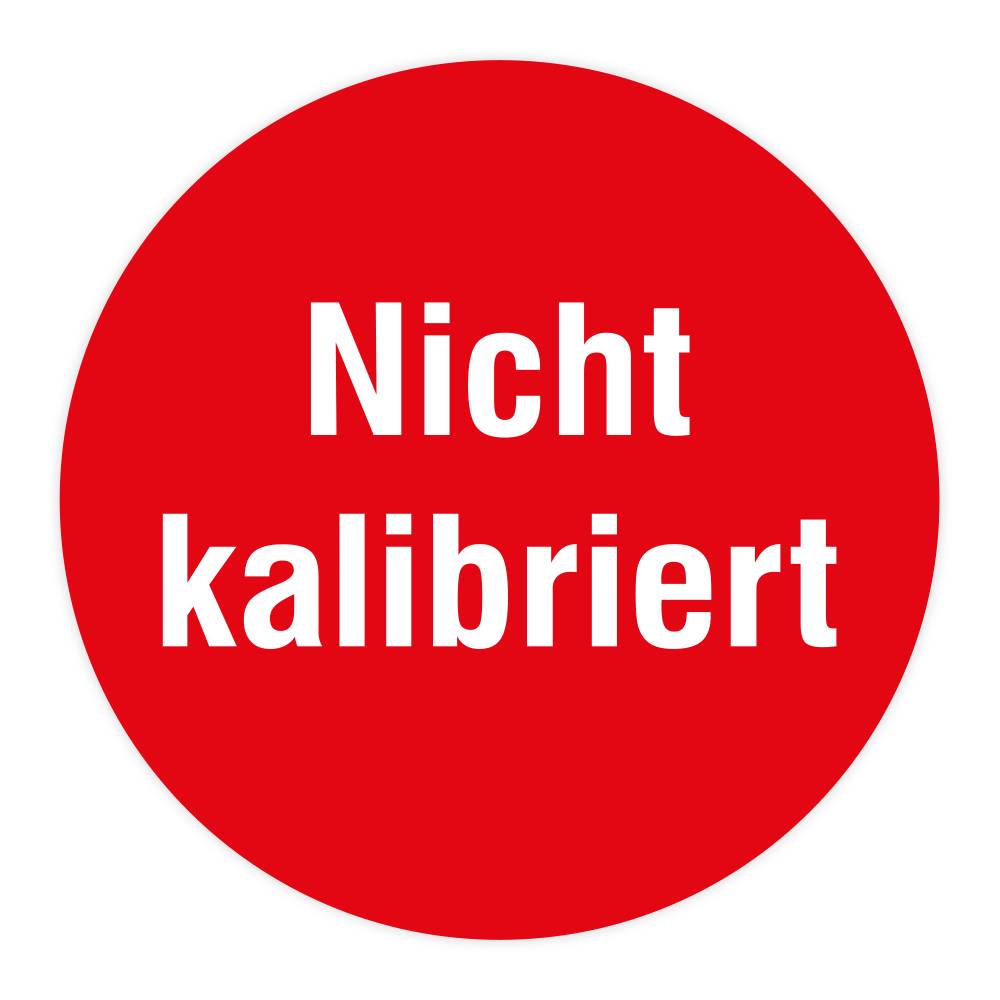 Prüfplakette, Nicht kalibriert, rot, Standardfolie, Ø 10 mm, 150 Etiketten/Heft-0