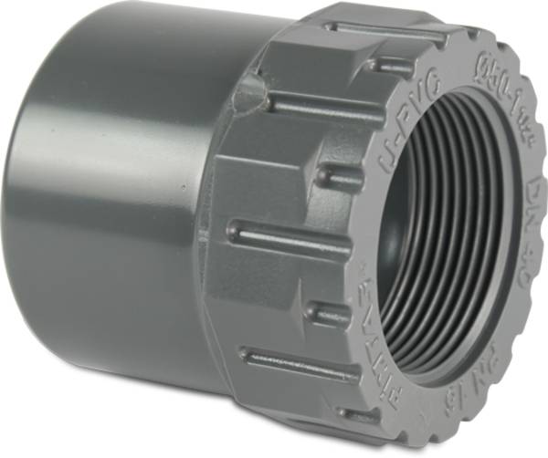 Gewindemuffe PVC-U 50 mm x 1 1/2" Klebemuffe x Innengewinde 16bar