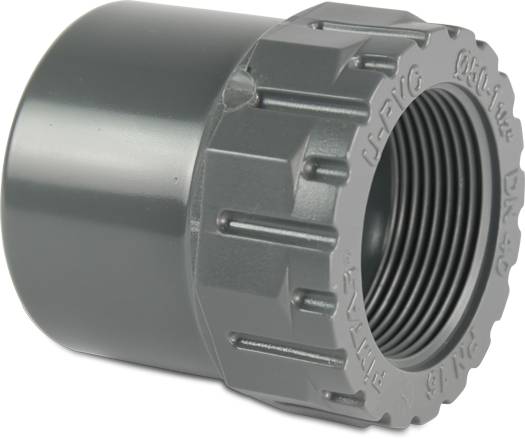 Gewindemuffe PVC-U 50 mm x 1 1/2" Klebemuffe x Innengewinde 16bar-0