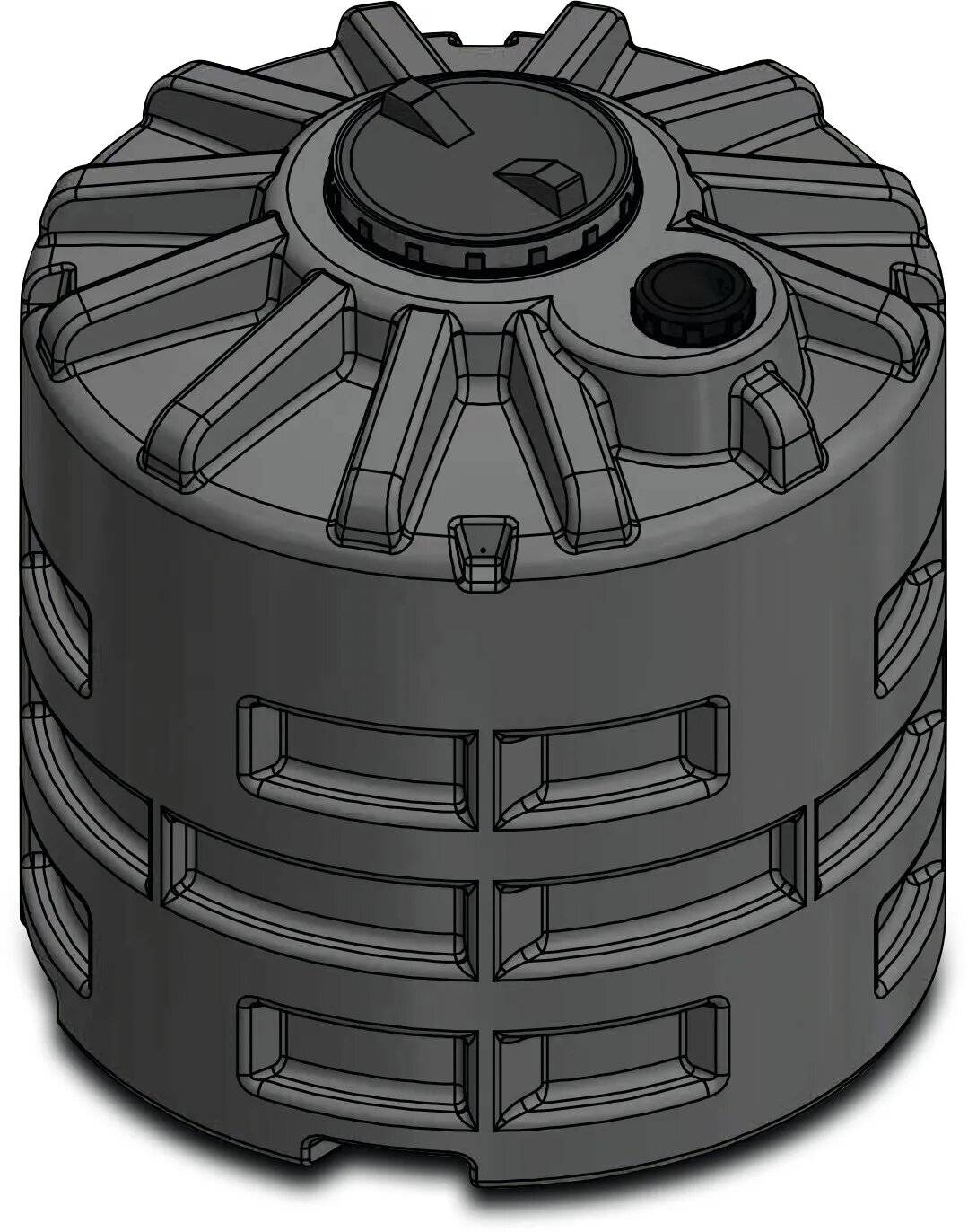 Elbi Behälter LDPE Schwarz 8500ltr Typ CUV-1