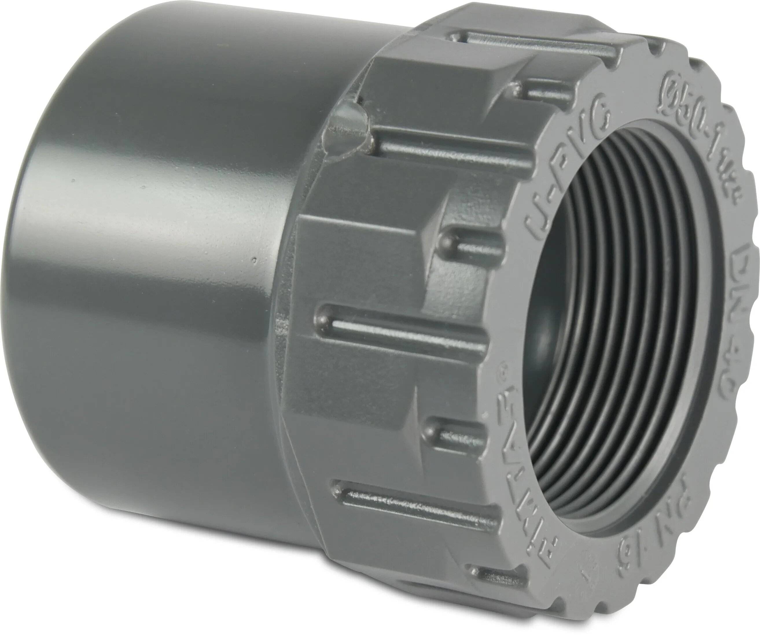 Gewindemuffe PVC-U 50 mm x 1 1/2" Klebemuffe x Innengewinde 16bar-1