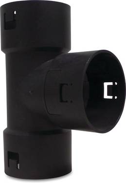 T-Stück 90° PP 125 mm Klick Muffe
