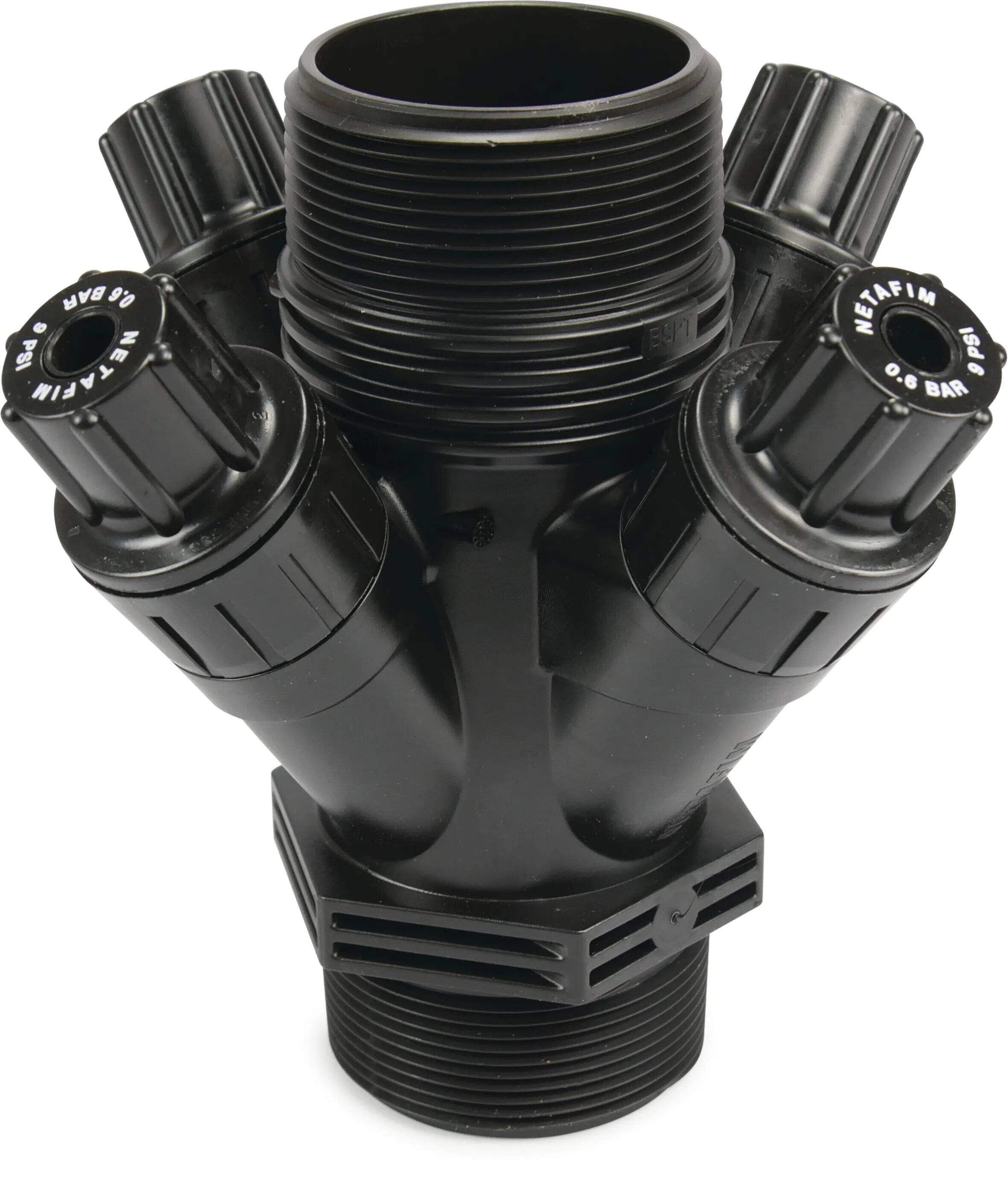 Netafim Druckminderer Kunststoff 2" Außengewinde 10bar Schwarz Typ PRV 2000-4S 3.0-1