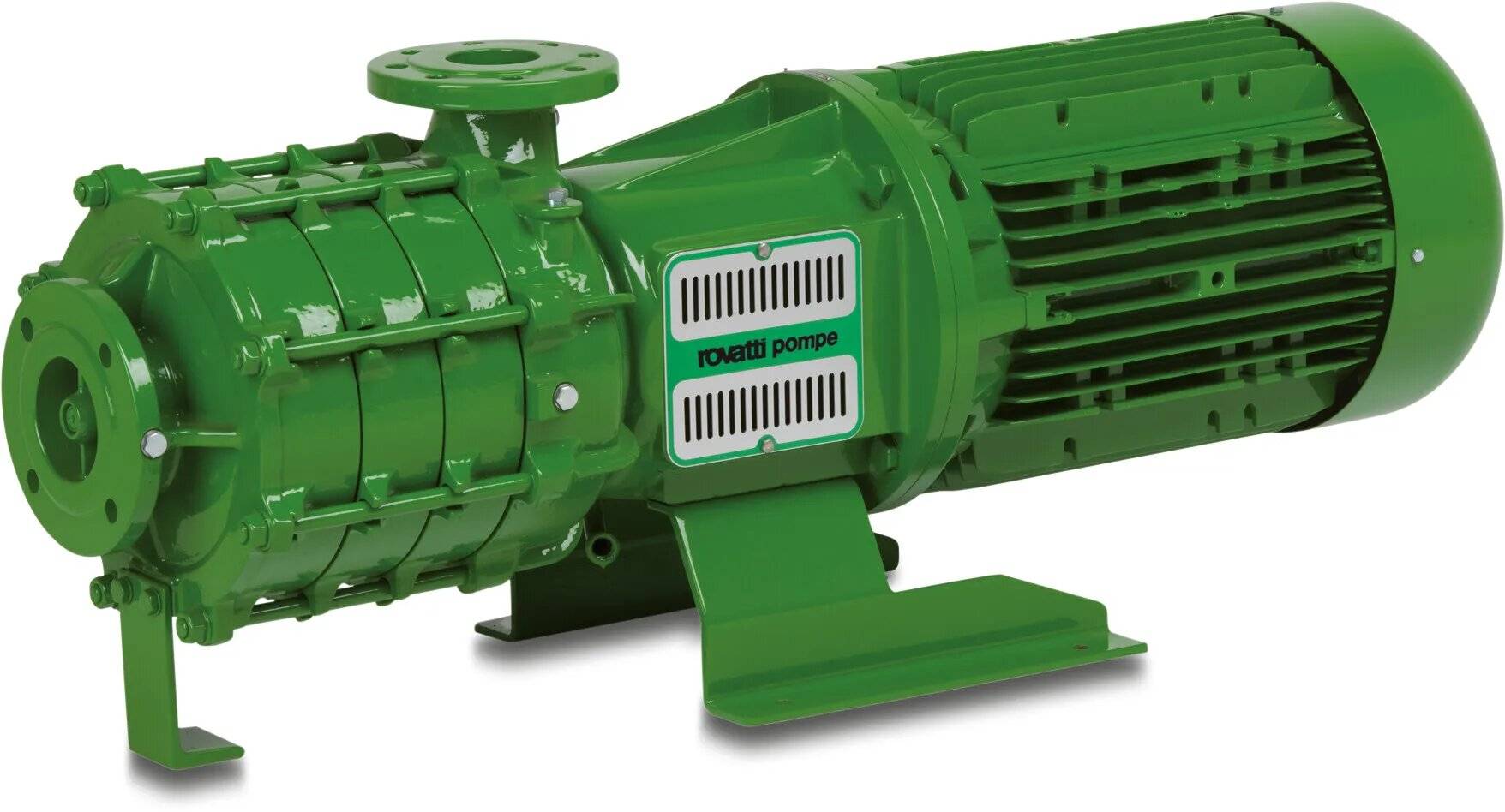 Rovatti Mehrstufige Kreiselpumpe Gusseisen DN65 x DN50 DIN Flansch 27bar 13,1A 400VAC Grün Typ-1