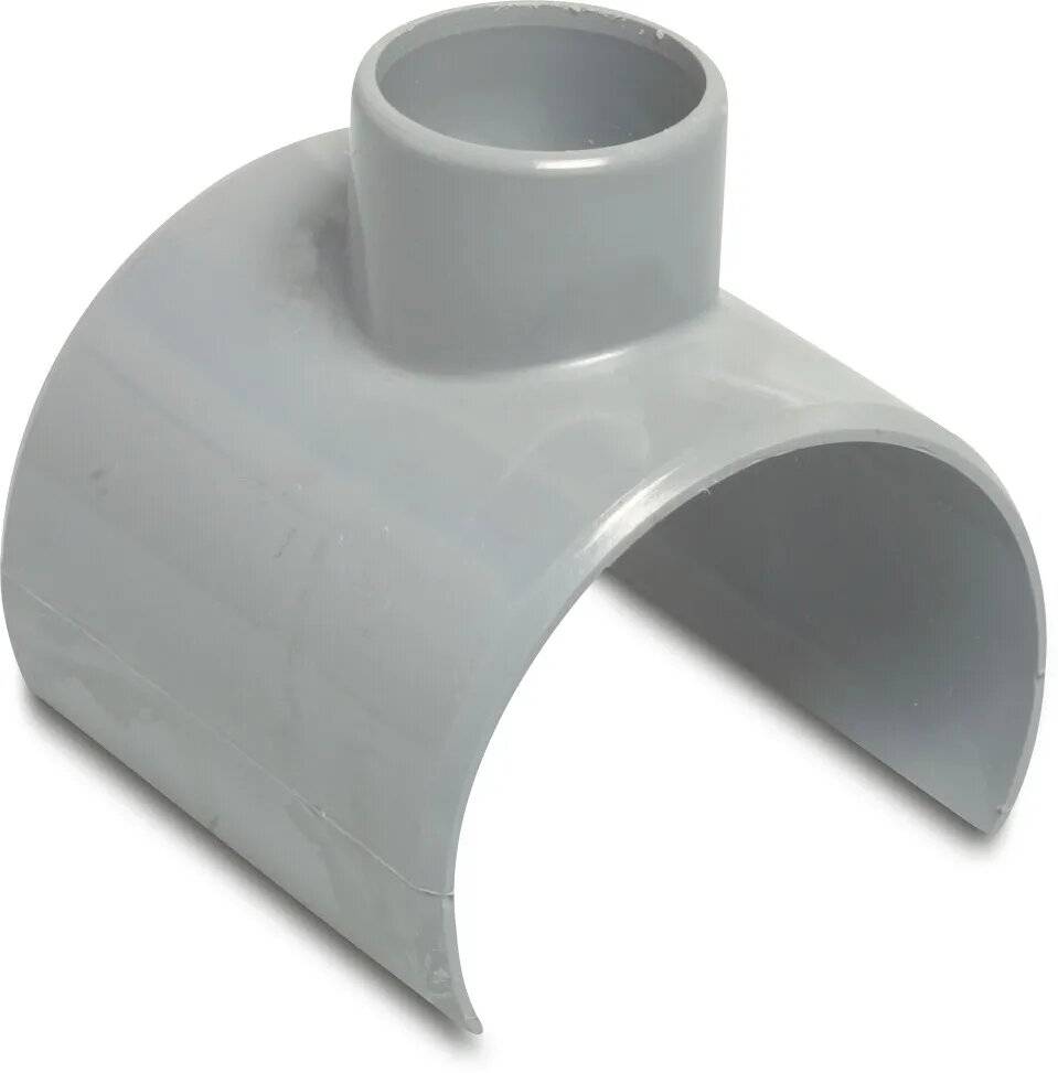 Abzweig PVC-U 110 mm x 50 mm Aufklebe x Klebemuffe Grau-0