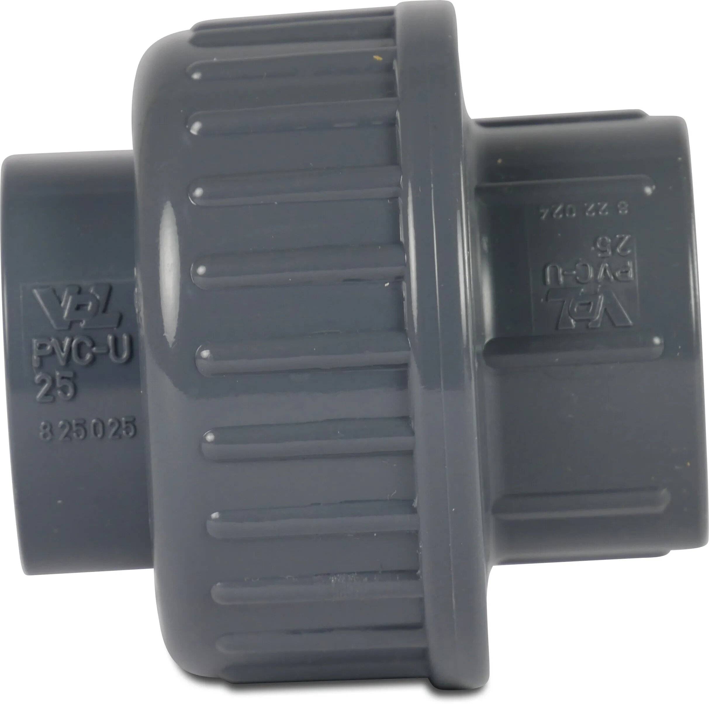 VDL Verschraubung PVC-U 63 mm Klebemuffe 16bar Grau Typ-0
