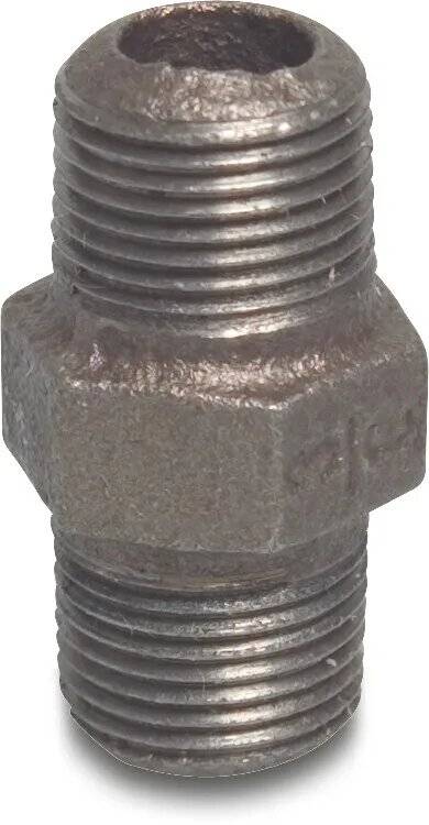 Profec Nr. 280 Nippel Gusseisen Schwarz 1" Außengewinde 25bar-0