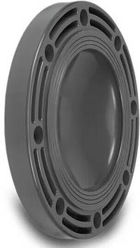 VDL Blindflansch PVC-U 355 mm DN350 Grau PN10 Typ