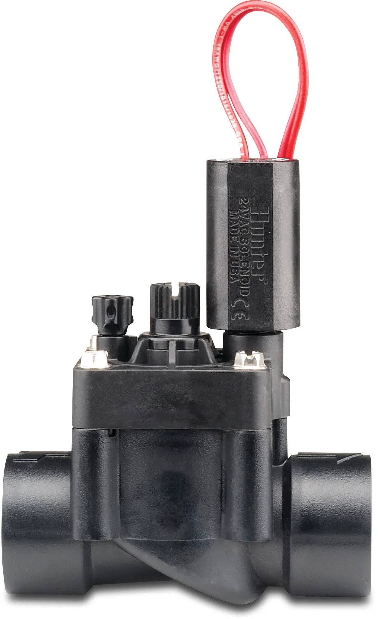 Hunter Magnetventil glasfaserverstärktes Nylon 1" Innengewinde 10bar 24VAC Schwarz Typ-1