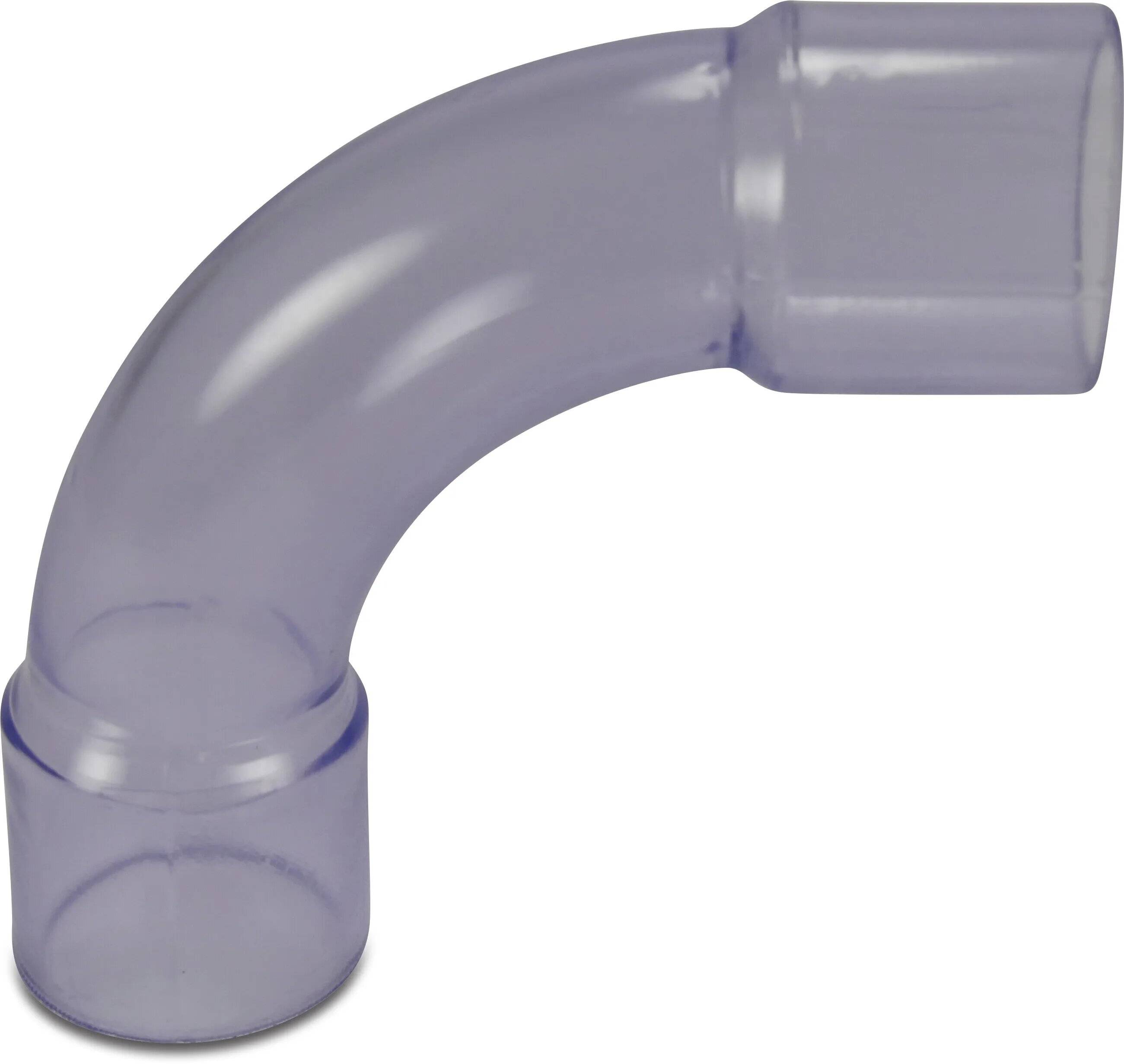 Profec Bogen 90° PVC-U 40 mm Klebemuffe 10bar Transparent Typ aus Rohr-1