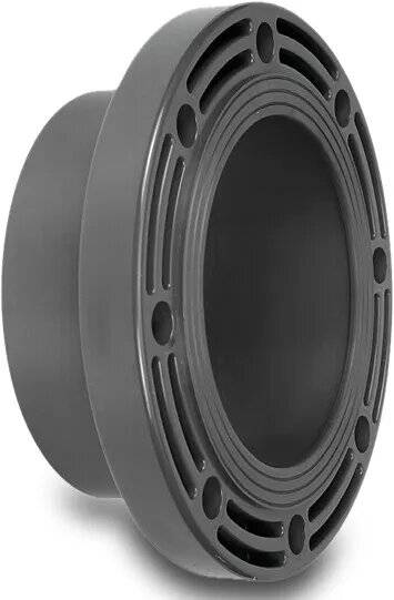 VDL Klebeflansch PVC-U 225 mm Klebemuffe 10bar DN200 Grau PN10 Typ-0