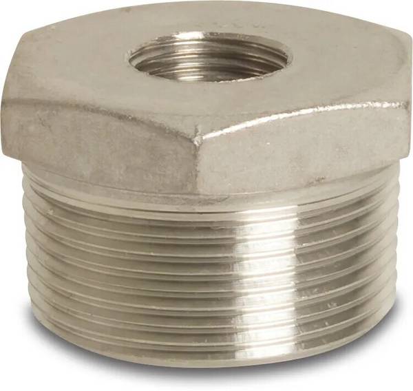Profec Nr. 241 Reduzierstück Edelstahl 316 1" x 1/2" Außengewinde x Innengewinde