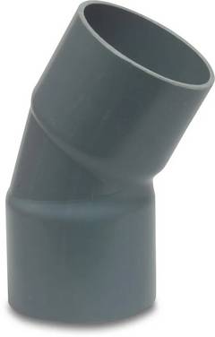 Profec Bogen 30° PVC-U 250 mm Klebemuffe 10bar Grau Typ aus Rohr