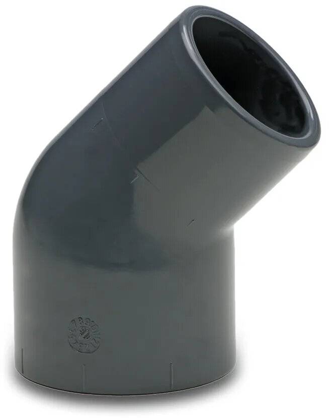 VDL Winkel 45° PVC-U 50 mm x 40/50 mm Klebemuffe x Klebemuffe/Klebestutzen 16bar
