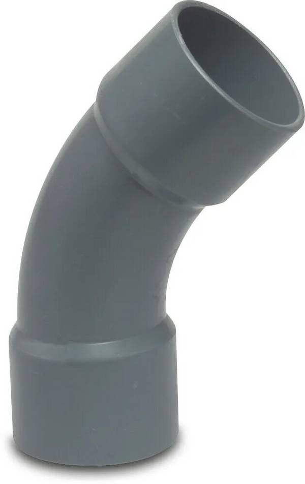 Profec Bogen 45° PVC-U 32 mm Klebemuffe 10bar Grau Typ aus Rohr