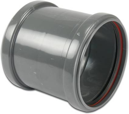 Muffe PVC-U 400 mm SN4 Steckmuffe DN400 Grau