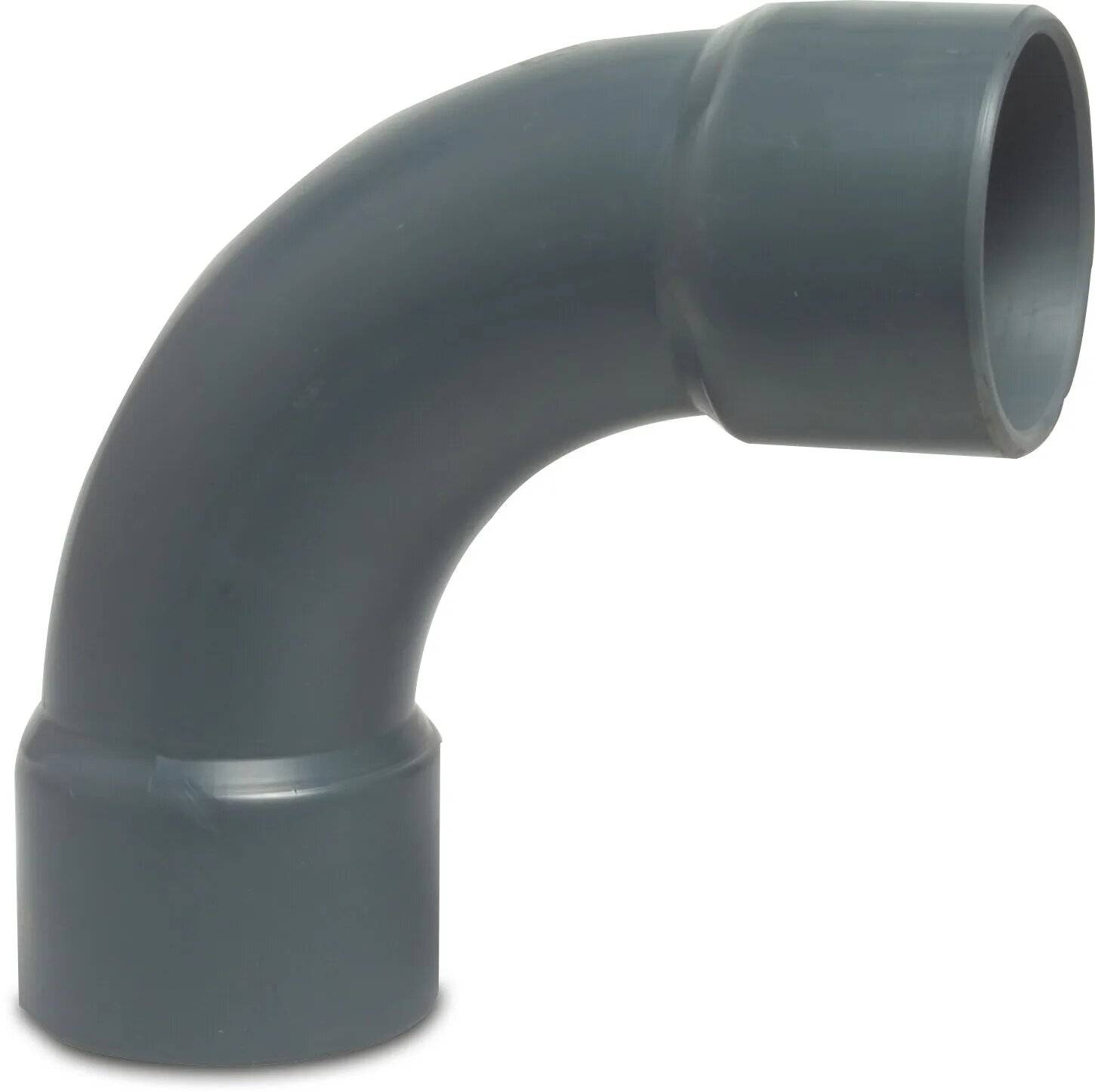 Profec Bogen 90° PVC-U 75 mm Klebemuffe 16bar Grau Typ aus Rohr-0