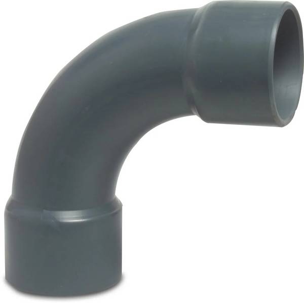 Profec Bogen 90° PVC-U 32 mm Klebemuffe 16bar Grau Typ aus Rohr