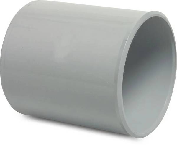 Muffe PVC-U 32 mm Klebemuffe Grau