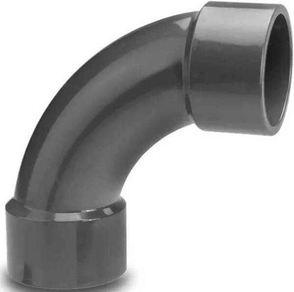 VDL Bogen 90° PVC-U 50 mm Klebemuffe 16bar