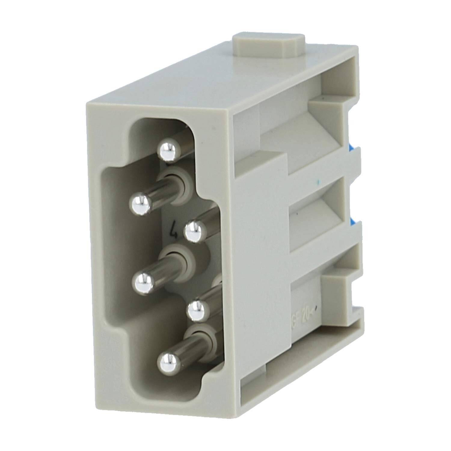HARTING Han E Modul Stifteinsatz (M) Quick-Lock-Anschluss, 6-polig 500V, 16A - 1 Stück-0