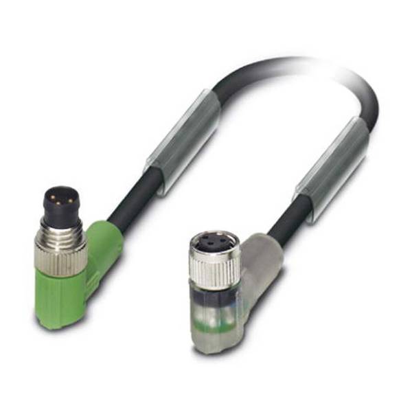 Phoenix Contact M8/M8 Verbindungsleitung mit LED 1xStift/1xBuchse gewinkelt 3/3-pol. A-Kodierung,