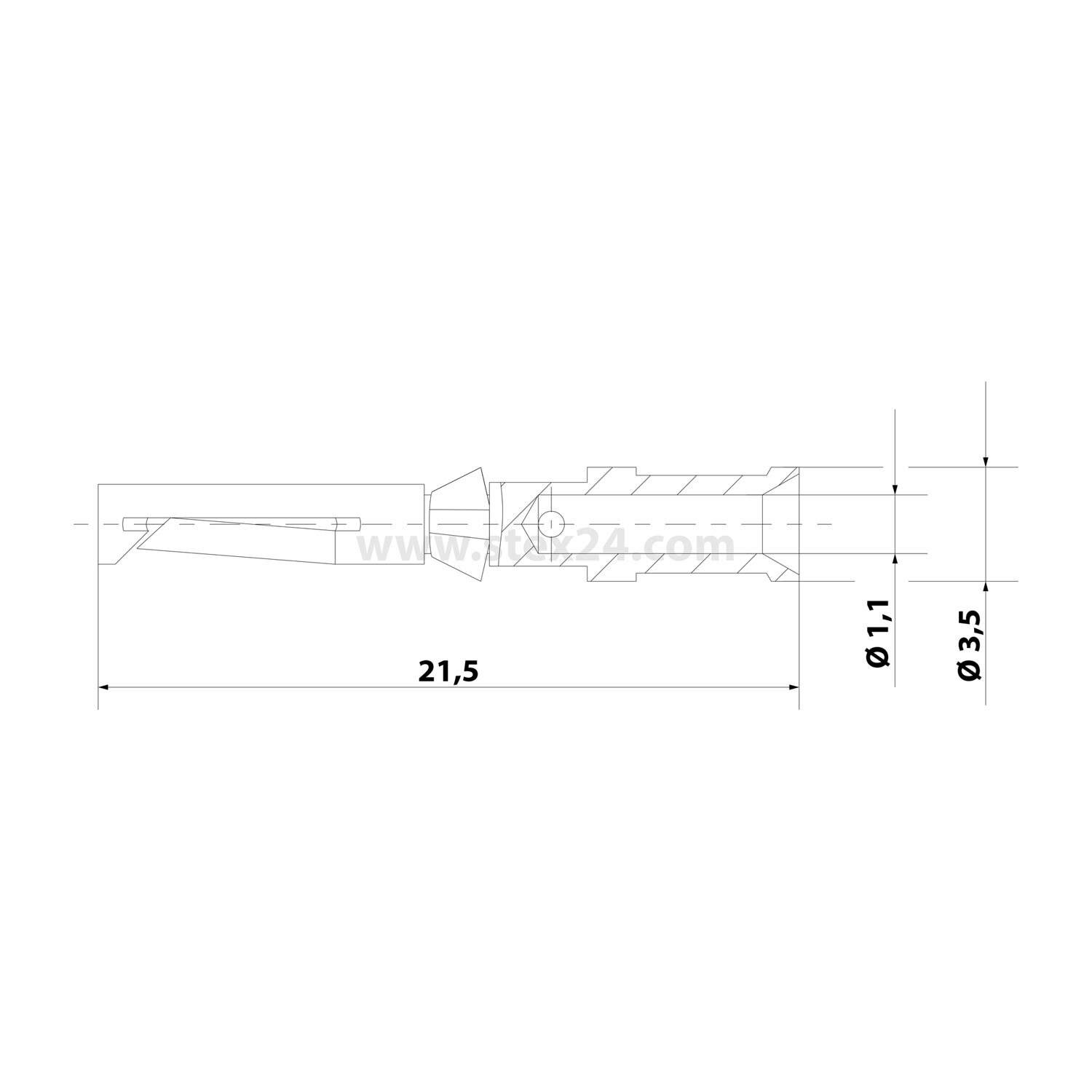 Symbolbild für Harting Buchsenkontakt R15-BU-C (AU) 0,5mm2 AWG20 (100Stk) OVP