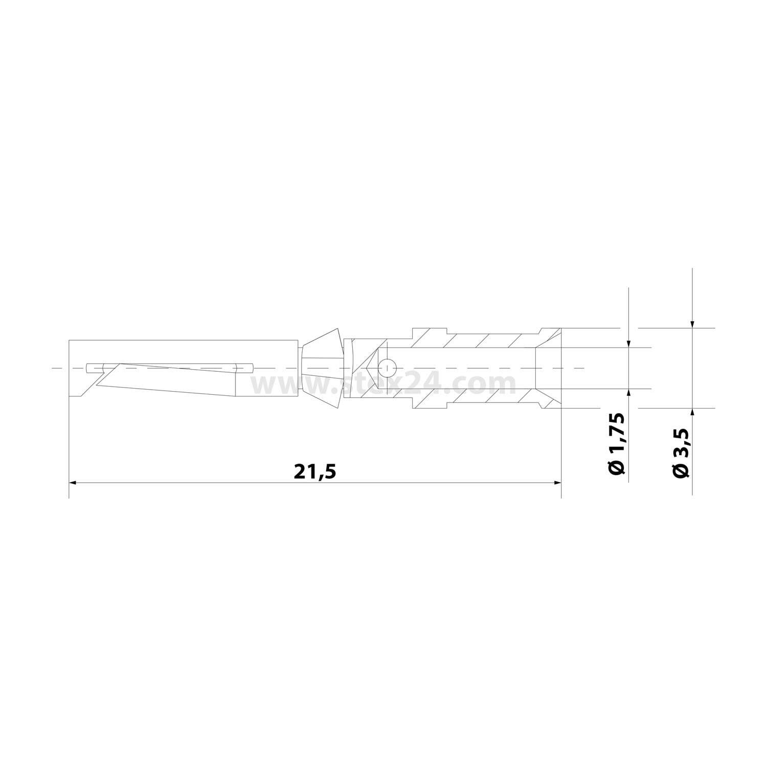 Symbolbild für HARTING D-Crimpkontakt Kontaktbuchse (F) 1,5mm² AWG16 gold, 1 Stück Werkstoff Kupferleg - 1 Stück