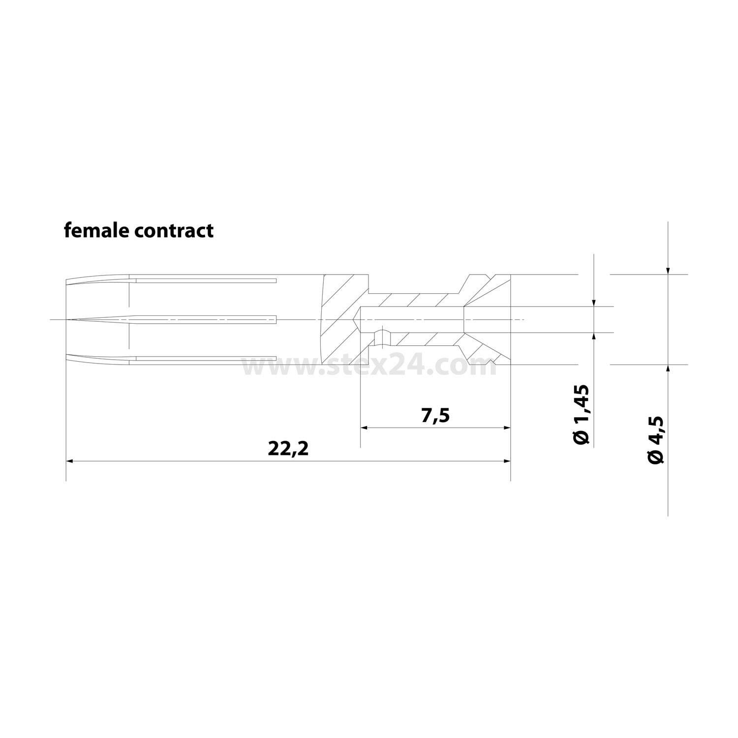 Symbolbild für Han E-Kontaktbuchse-c 1,0 mm² / AWG 18 | HARTING | Serie 43 | Heavy Duty Connector