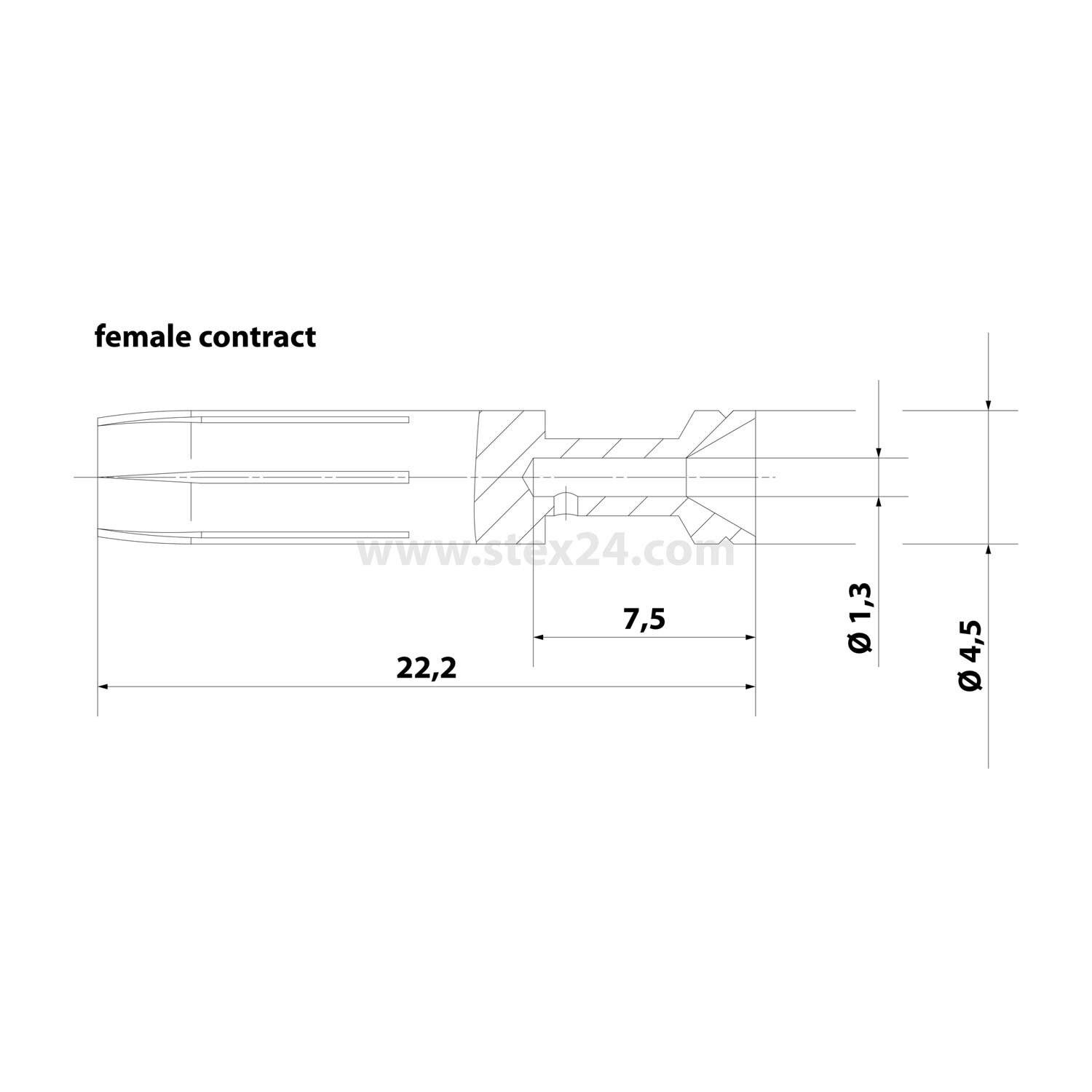 Symbolbild für HARTING E-Crimpkontakt Kontaktbuchse (F) 0,75mm² AWG18 silber, 1 Stück Werkstoff Kupfer - 1 Stück
