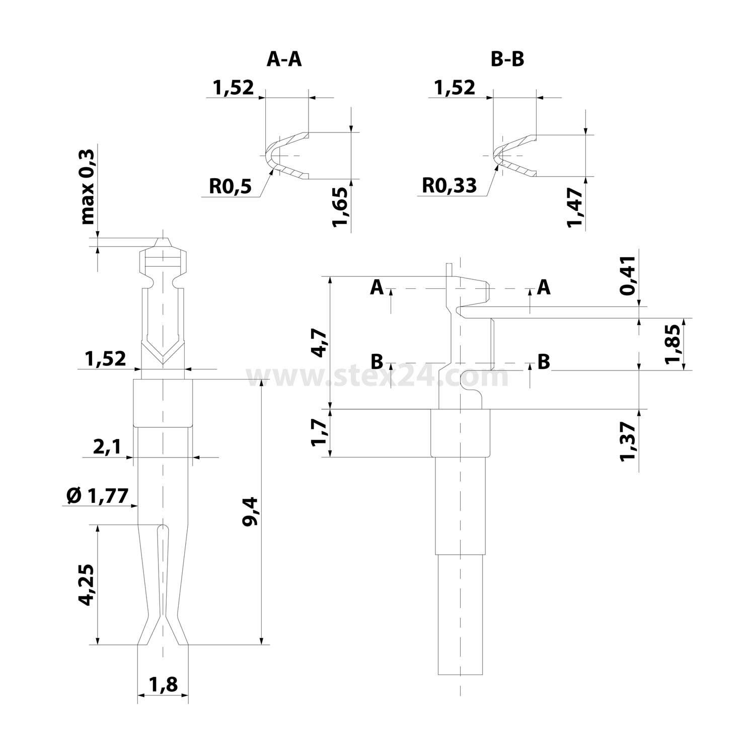 Symbolbild für HARTING D-Sub Crimpkontakt Kontaktbuchse (F) 0,09mm² - 0,25mm² AWG28 - AWG24 gold/silber, 1 Stück