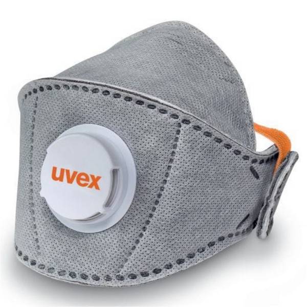 uvex silv-Air premium 5220+ Atemschutzmaske FFP2 NR D, mit Ventil u. Aktivkohlefilter, 15 Stück/Box