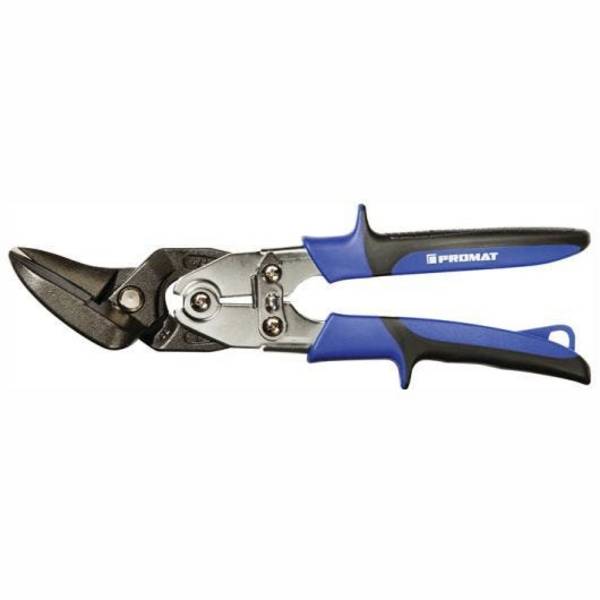 Blechschere rechts, max. 1,5 mm, Länge 260 mm, aus Qualitätsstahl, Griffe mit PVC-Überzug