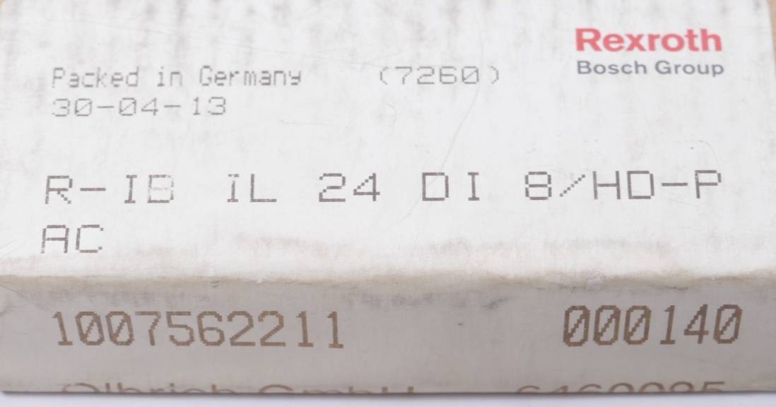 Bosch Rexroth Rexroth Bosch R-IB IL 24 DI8/HD-PAC Modul R911171972 | R911171972-AB1 Rexroth Bosch R-IB IL 24 DI8/HD-PAC-3
