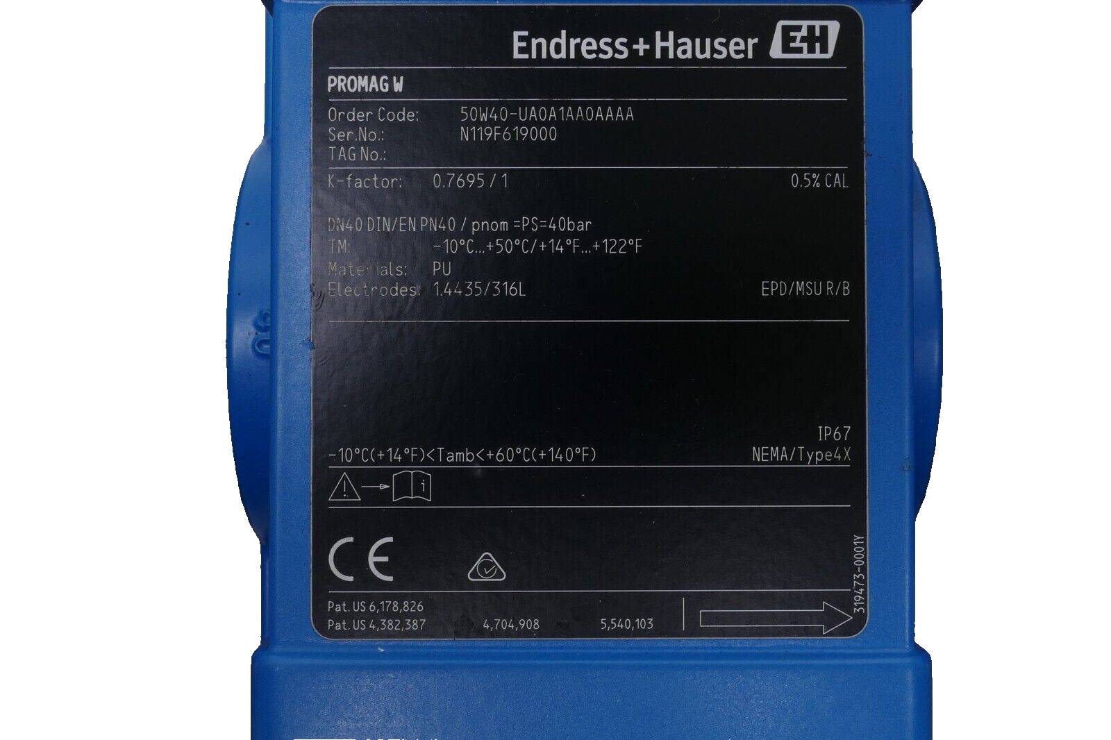 Endress+Hauser Endress+Hauser Promag 50 & Promag W | Durchflussmesser 50W40-UA0A1AA0AAAA Endress+Hauser Promag 50 & Pr-2