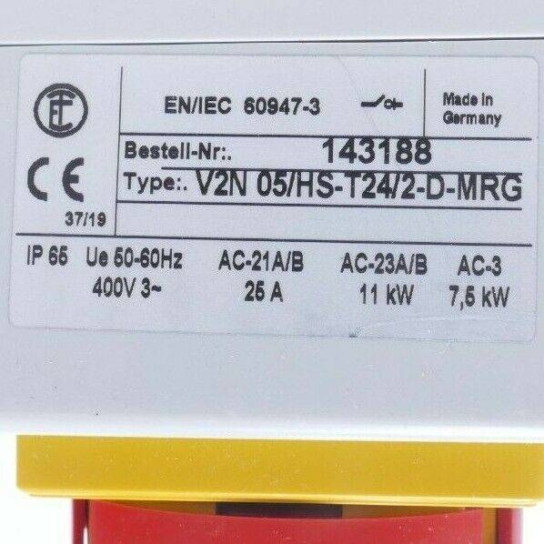 Elektra Tailfingen Elektra Tailfingen Haupt-Not-Ausschalter V2N05/HS-T24/2-D-MRG Lasttrennschalter Elektra Tailfingen Ha-1