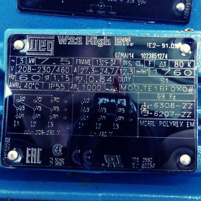 WEG Drehstrommotor W22 High Eff. (1023851274)-4