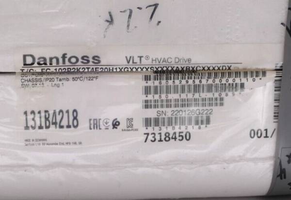 Danfoss Danfoss VLT 131B4218 HVAC Drive FC-102P2K2T4E20H1XGXXXXSXXXXAXBXCXXXXDX 2.2Kw Danfoss VLT 131B4218 HVAC Drive FC