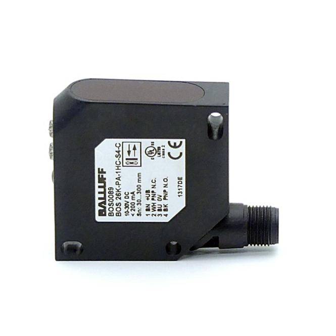 BALLUFF Lichttaster mit Hintergrundausblendung BOS0089 (BOS 26K-PA-1HC-S4-C)-1