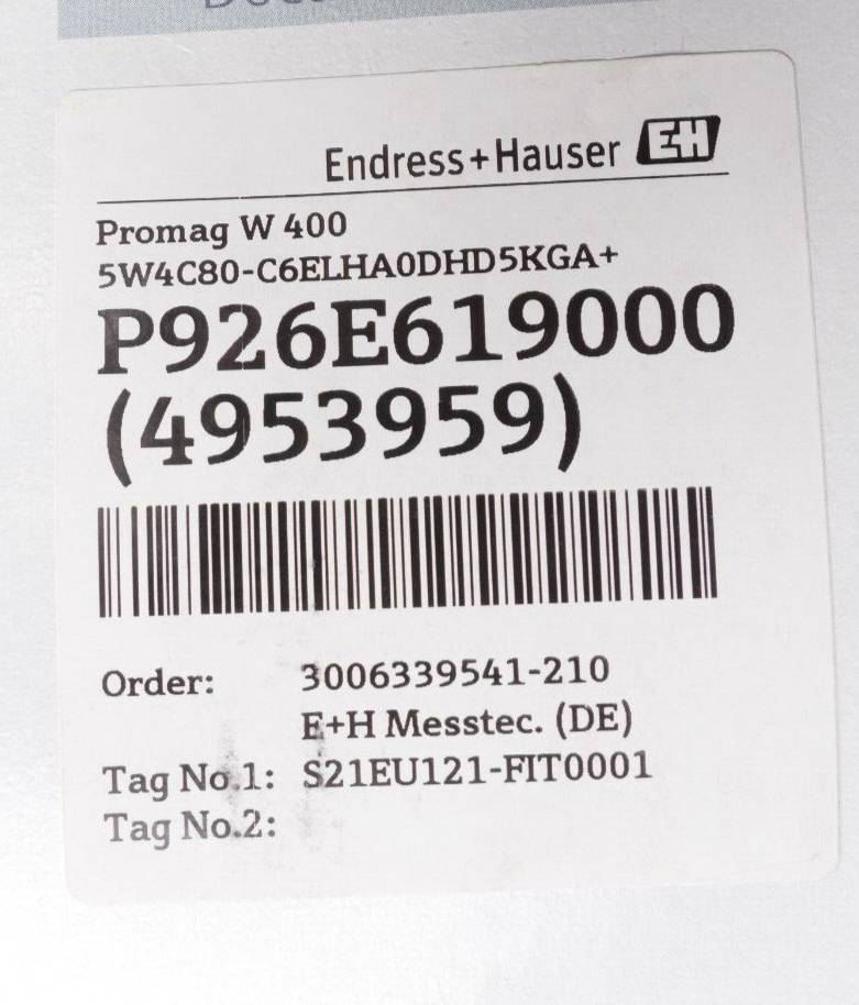 Endress+Hauser Endress+Hauser Promag P 300 Durchflussmesser Promag W 400 | 5W4C80-FE30/139 Endress+Hauser Promag P 300 D-1