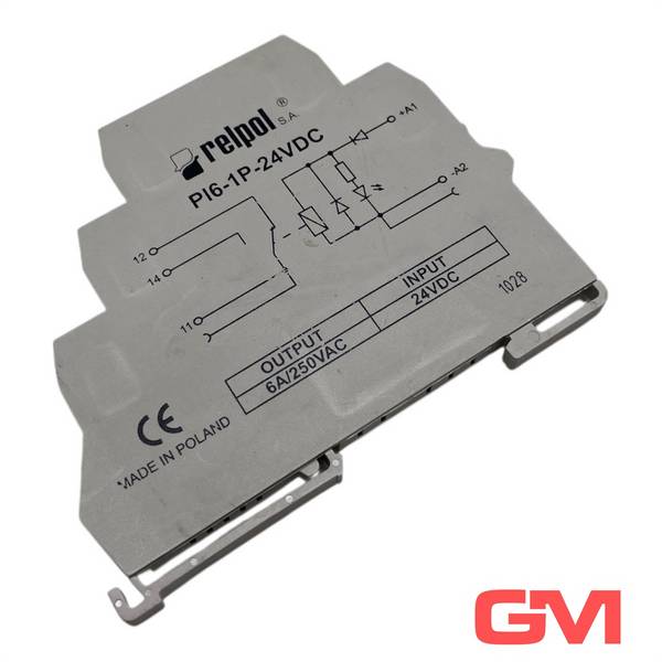 Relpol Relpol Schnittstellenrelais PI6-1P-24VDC Interface relay 805701 1 Wechsler Relpol Schnittstellenrelais PI6-1P-24V